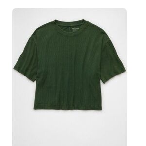 AE Soft & Sexy Boxy Ribbed Crop Top